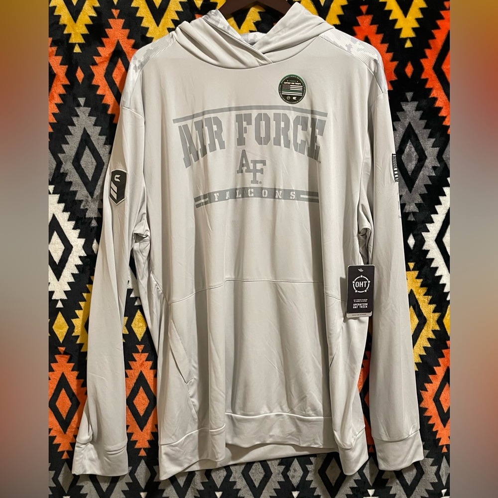 NWT Air Force Falcons Colosseum OHT Military Appreciation Long Sleeve Hoodie XXL
